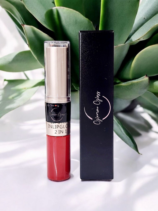 Long lasting 24hrs matte lipstick 2in1 #3