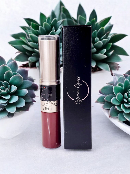 Long lasting 24hrs matte lipstick 2in1 #2