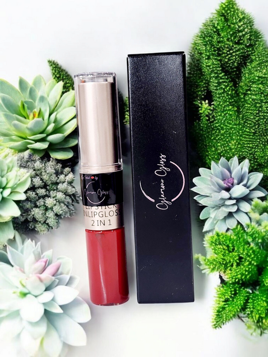 Long lasting 24hrs matte lipstick 2in1 #5