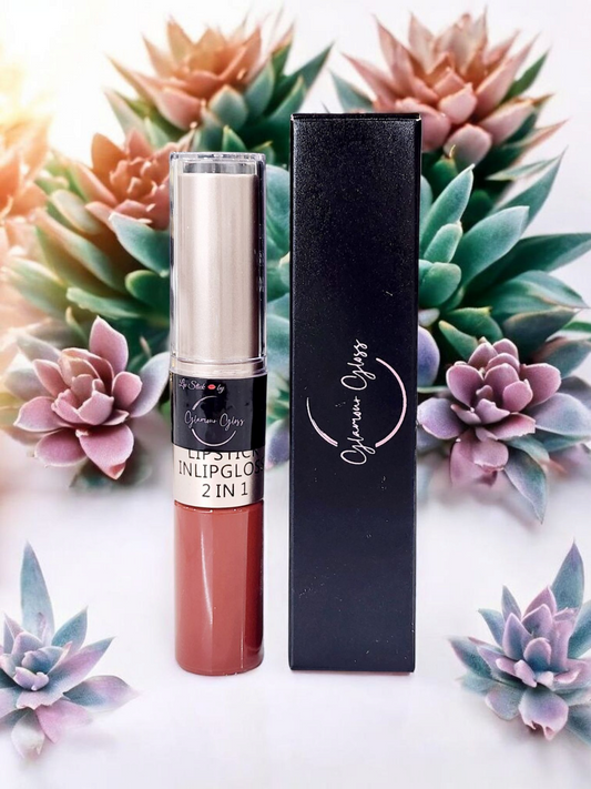 Long lasting 24hrs matte lipstick 2in1 #6